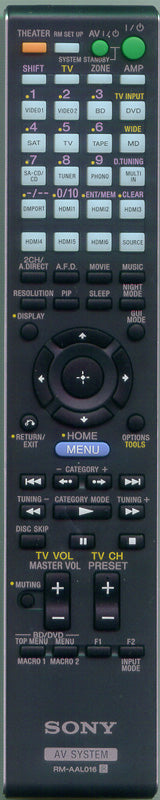 Sony Remote Control(Rm-Aal01 - A-1542-910-A