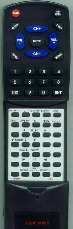 Sony Rmy809 Remote Control - 1-476-407-11