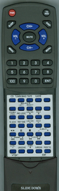 Sony Remote Control (Rm-Sgs3 - 1-477-224-11
