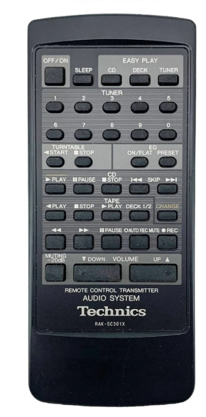 Panasonic Remote Control - RAK-SC301X