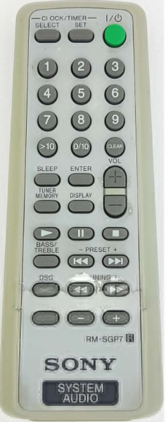 Sony Remote Control (Rm-Sgp7 - A-4677-699-A