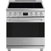 Smeg SPR30UIMX 30 Inch Freestanding Induction Range with 4 Heating Zones