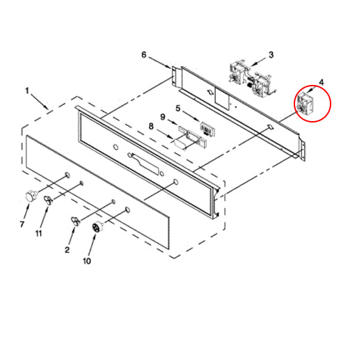 Whirlpool Part# W10158966 Oven Switch (OEM)