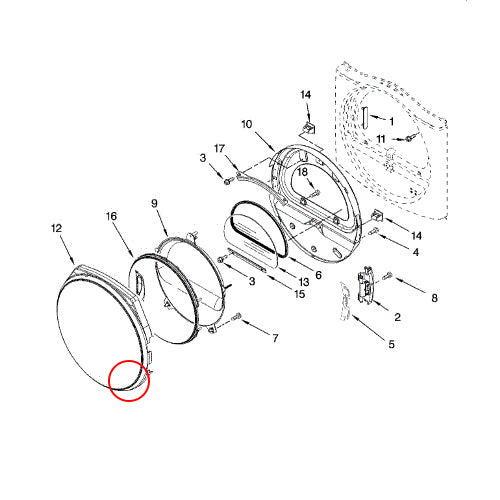 Whirlpool Part# W10182081 Door (OEM)