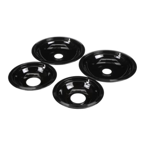 Whirlpool Oven and Cooktop Drip Bowl Set (Black) W10288051