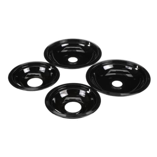 Whirlpool Oven and Cooktop Drip Bowl Set (Black) W10288051