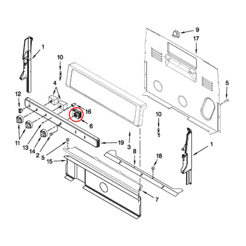 Whirlpool Oven and Cooktop Oven Switch WPW10363198