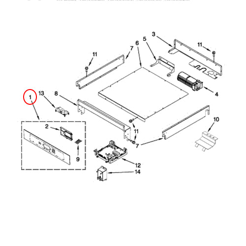 Whirlpool Part# W10401274 Control Panel (OEM)