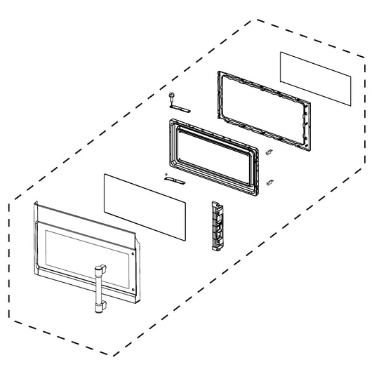 Whirlpool Part# W10673098 Complete Door (Stainless) - Genuine OEM