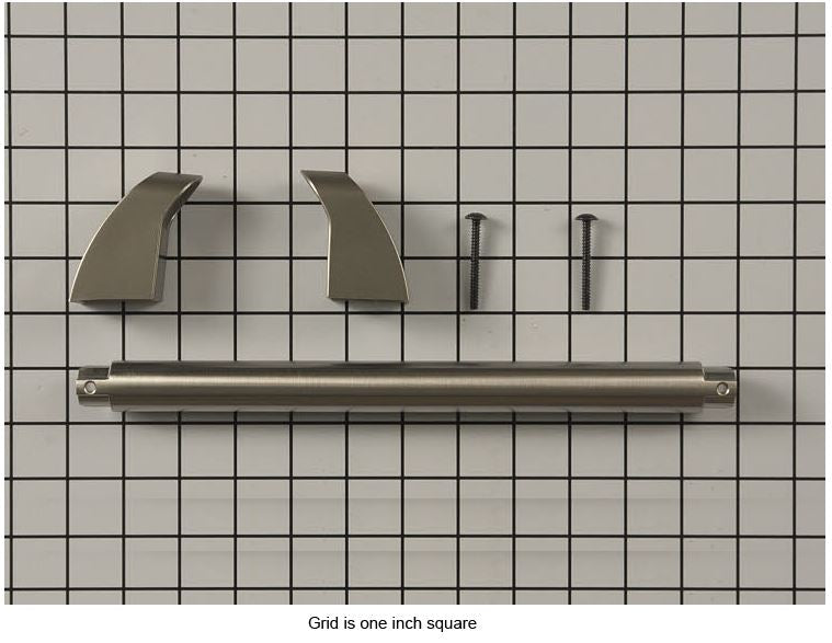 GE Part# WB15X24487 Microwave Door Handle Assembly - Stainless (OEM)
