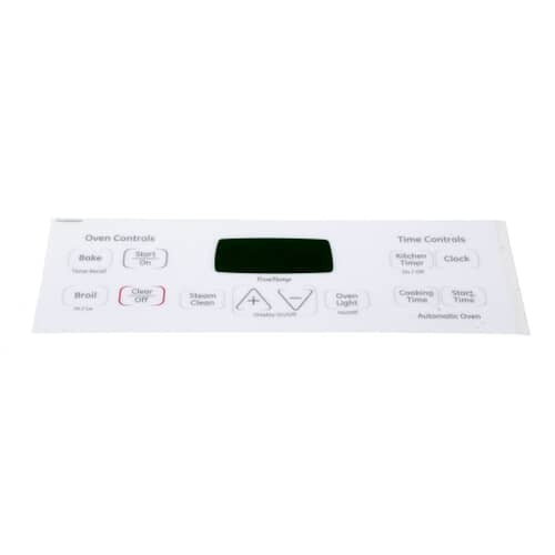 GE Part# WB27T11178 Faceplate Graphics (OEM) White