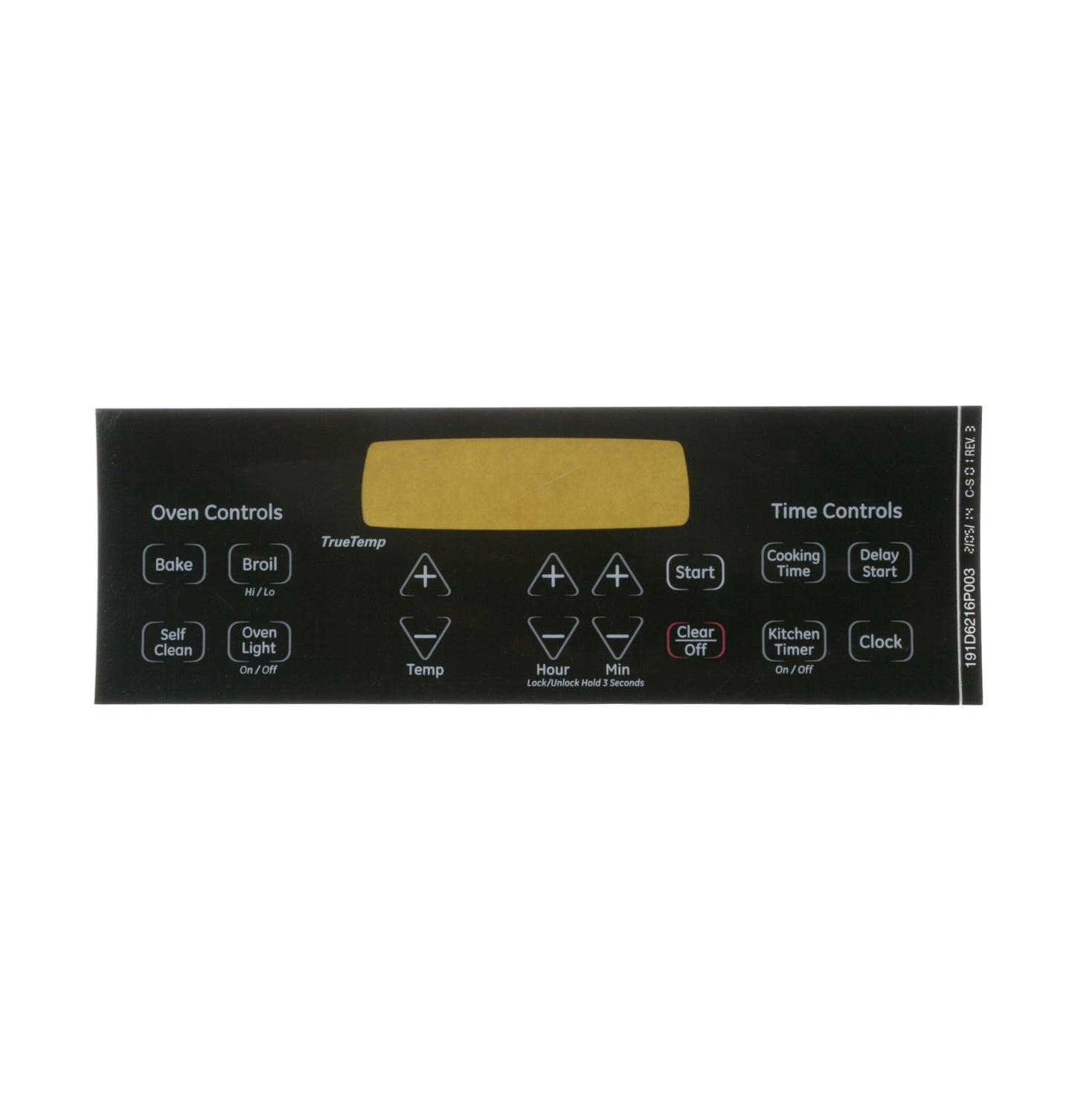 GE JTP30DP2BB Touchpad Control Panel (Retrofitted) - Black Genuine OEM