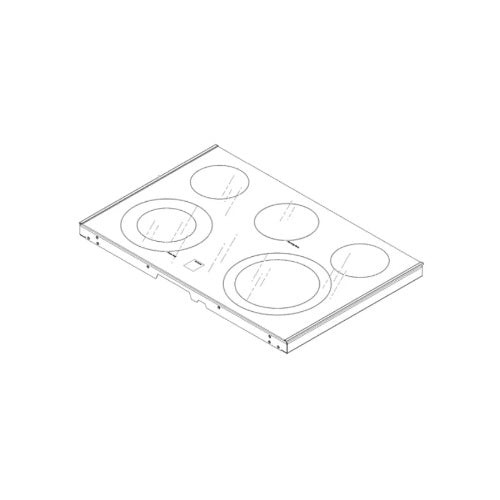 Ge Maintop Glass Asm (Bk) - WB62X42432
