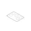 GE Part# WB62X44569 Maintop Glass - Genuine OEM