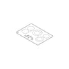 GE Part# WB62X44587 Main Top Glass Frame - Genuine OEM