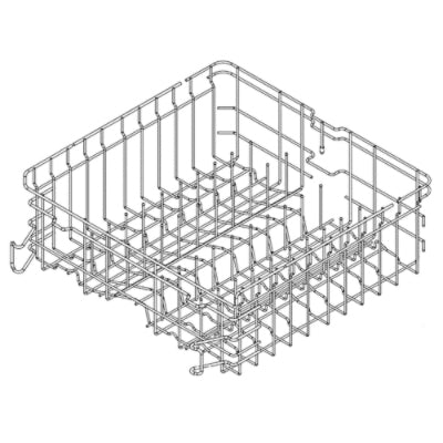 GE Dishwasher Rack Assembly Upper Coated WD28X20175