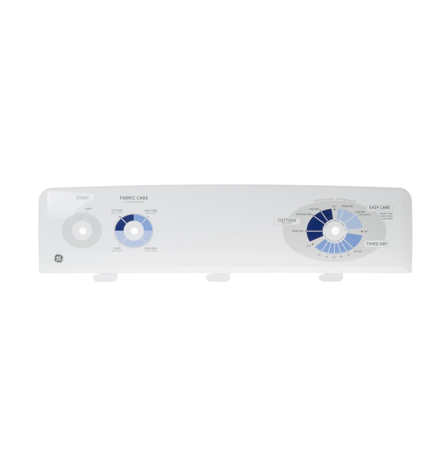 GE Dryer Control Panel Assembly (White DJXR433EG6WW