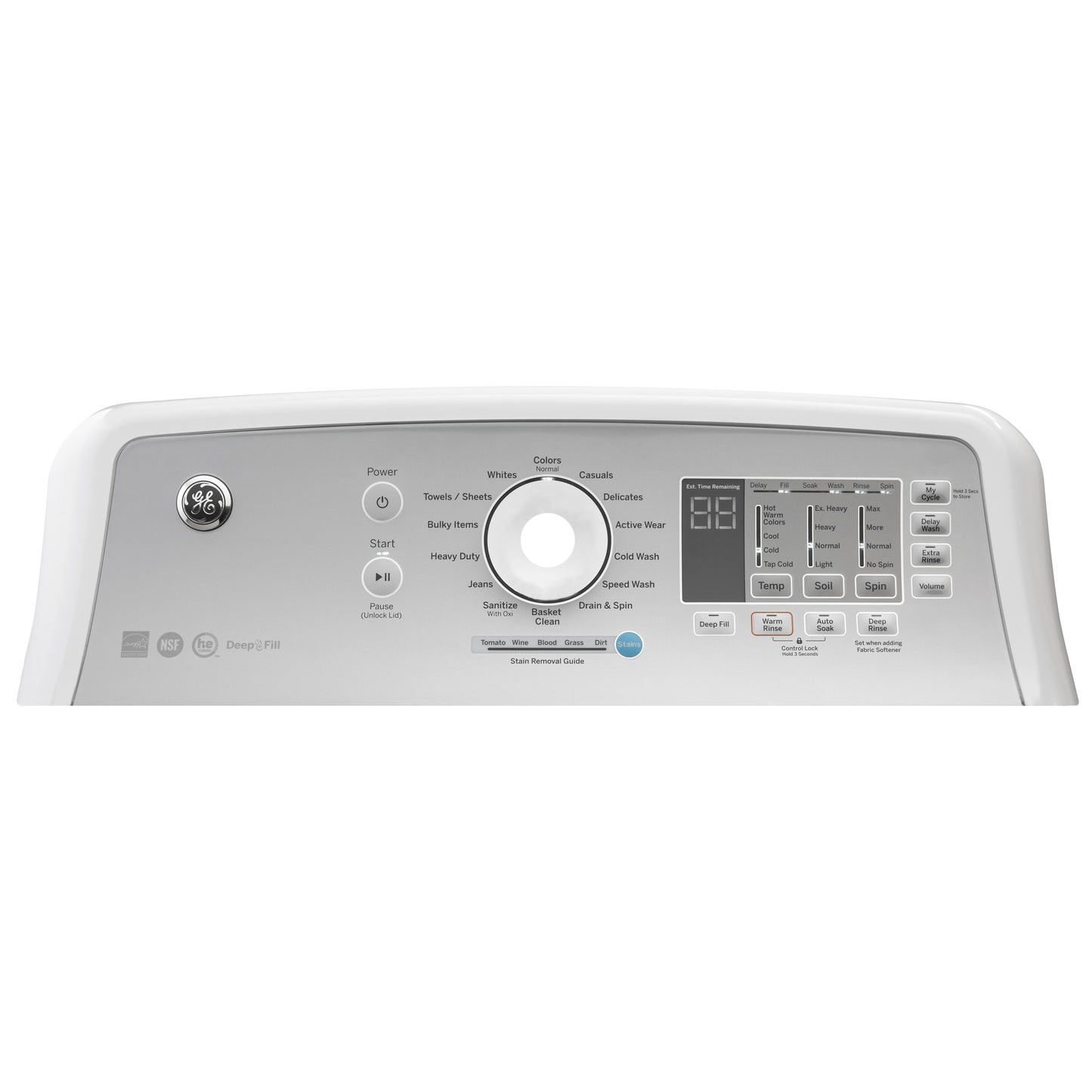 GE Washing Machine Control Panel Assembly (Grey, White) GTW680BSJ3WS