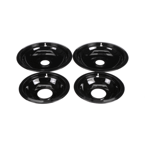 Whirlpool Oven and Cooktop Drip Bowl Set (Black) W10288051