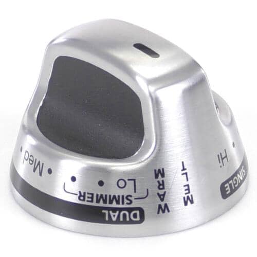 Whirlpool Part# WPW10156260 Control Knob - Stainless (OEM)