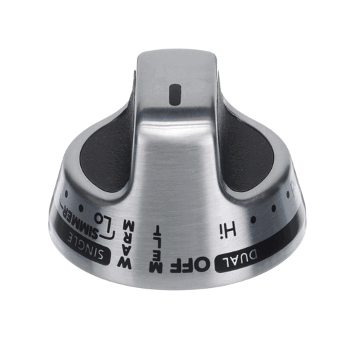 Whirlpool Part# WPW10156260 Control Knob - Stainless (OEM)