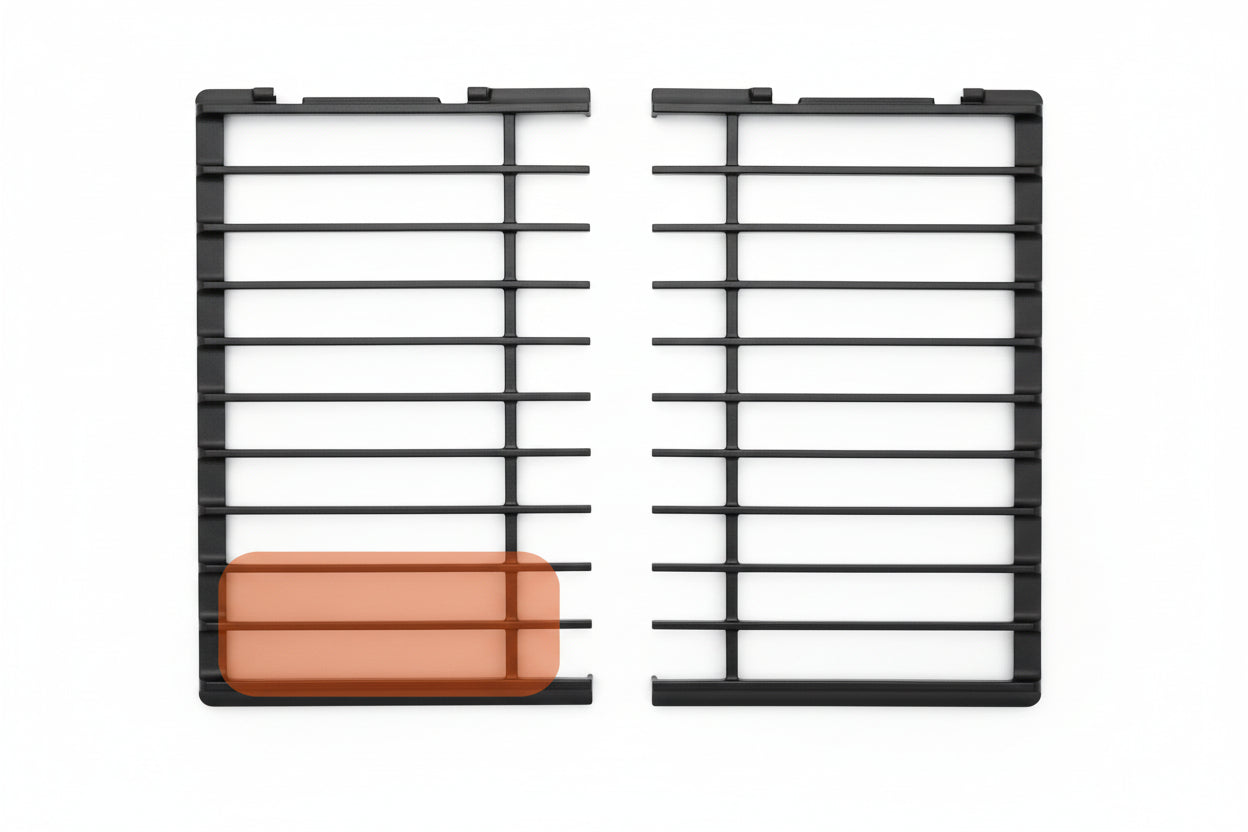 Whirlpool Part# W11381339 Burner Grate Set - Genuine OEM