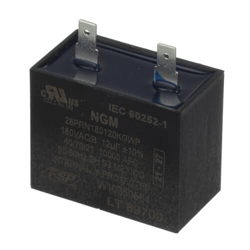 Whirlpool Part# WPW10350564 Run Capacitor (OEM) Black