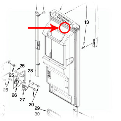Whirlpool Part# 13102602WQ FIP Door (OEM) WH