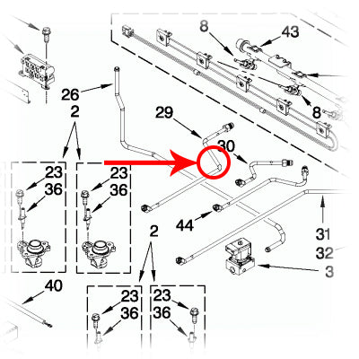 Whirlpool Part# W10323464 Gas Tubing (OEM)