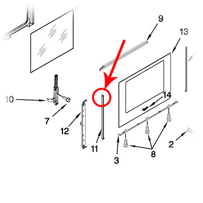 Whirlpool Part# W10334004 Door Trim (OEM)
