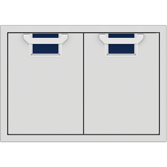 Hestan AEAD30DB 30 Inch Double Access Doors with Commercial-Grade Handles, Heavy-Duty Storage Enclosure - Dark Blue