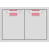 Hestan AEAD30PK 30 Inch Double Access Doors with Commercial-Grade Handles, Heavy-Duty Storage Enclosure - Pink
