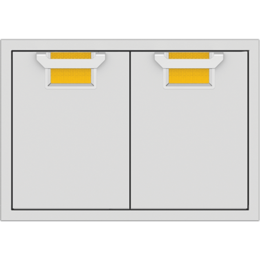Hestan AEAD30YW 30 Inch Double Access Doors with Commercial-Grade Handles, Heavy-Duty Storage Enclosure - Yellow