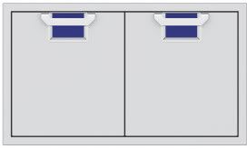 Hestan AEAD36BU 36 Inch Double Access Doors with Commercial-Grade Handles - Blue