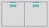Hestan AEAD36TQ 36 Inch Double Access Doors with Commercial-Grade Handles - Turquoise
