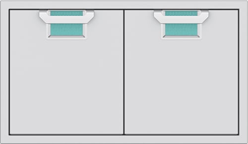 Hestan AEAD36TQ 36 Inch Double Access Doors with Commercial-Grade Handles - Turquoise