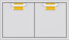Hestan AEAD36YW 36 Inch Double Access Doors with Commercial-Grade Handles - Yellow