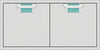 Hestan AEAD42TQ 42 Inch Double Access Doors with Adjustable Door Alignment - Turquoise