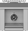 Hestan AEB121LP 12 Inch Built-In Single Side Burner with Stainless Steel Cover and LED-Illuminated Control Panel