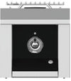 Hestan AEB121LPBK 12 Inch Built-In Single Side Burner with Stainless Steel Cover and LED-Illuminated Control Panel - Black