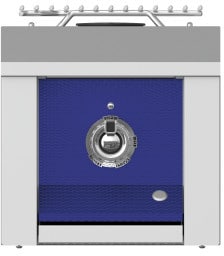 Hestan AEB121LPBU 12 Inch Built-In Single Side Burner with Stainless Steel Cover and LED-Illuminated Control Panel - Blue