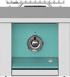Hestan AEB121LPTQ 12 Inch Built-In Single Side Burner with Stainless Steel Cover and LED-Illuminated Control Panel - Turquoise