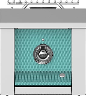 Hestan AEB121LPTQ 12 Inch Built-In Single Side Burner with Stainless Steel Cover and LED-Illuminated Control Panel - Turquoise