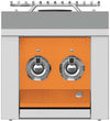 Hestan AEB122LPOR 12 Inch Built-In Double Side Burner with Stainless Steel Cover and LED-Illuminated Control Panel - Orange