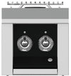 Hestan AEB122NGBK 12 Inch Built-In Double Side Burner with LED-Illuminated Control Panel - Black