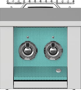 Hestan AEB122NGTQ 12 Inch Built-In Double Side Burner with LED-Illuminated Control Panel - Turquoise