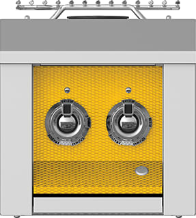 Hestan AEB122NGYW 12 Inch Built-In Double Side Burner with LED-Illuminated Control Panel - Yellow