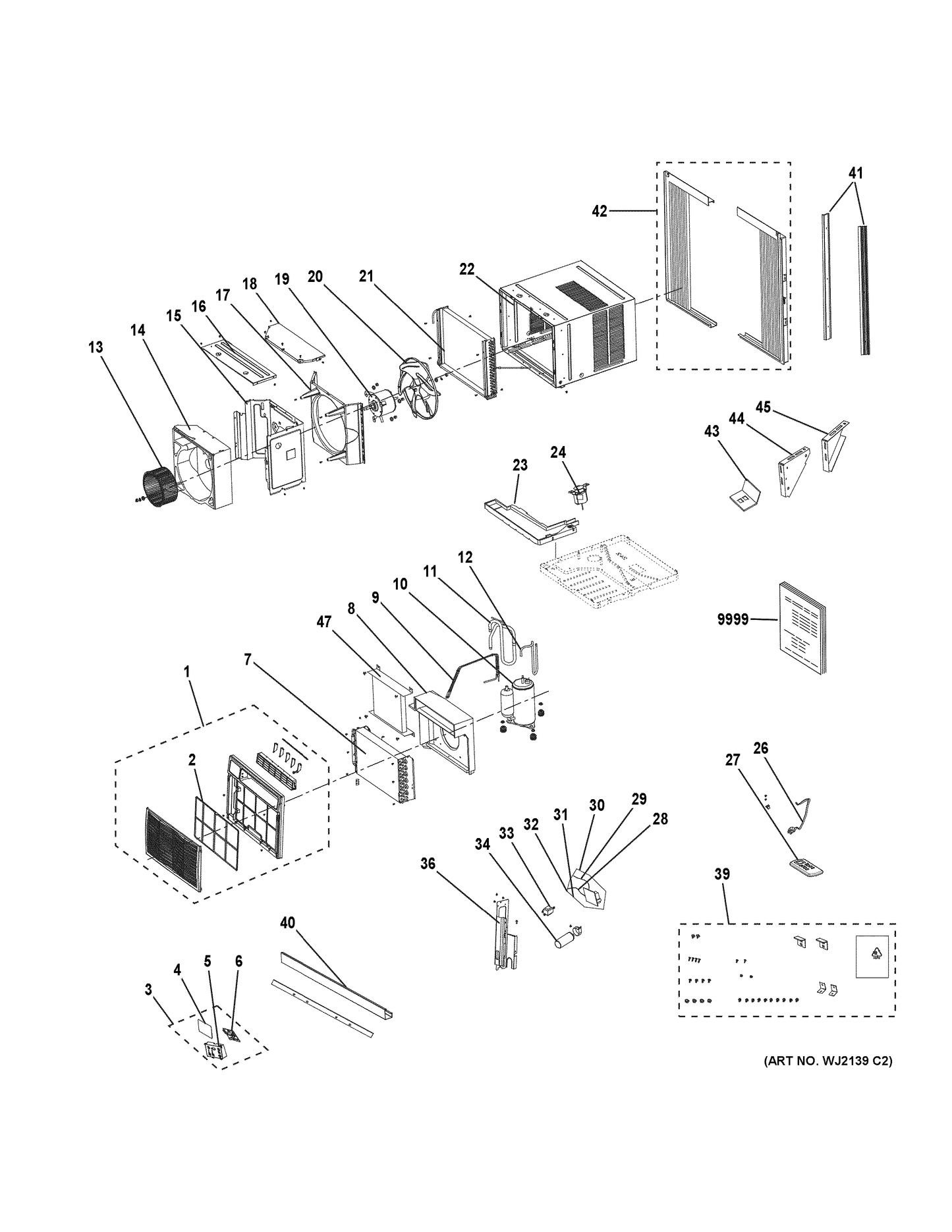 GE Display Board Assembly WJ26X20604