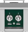 Hestan AGB122LPGR 12 Inch Side Burner with 20,000 BTU for Hestan Built-In Grills - Green