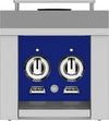 Hestan AGB122LPBU 12 Inch Side Burner with 20,000 BTU for Hestan Built-In Grills - Blue